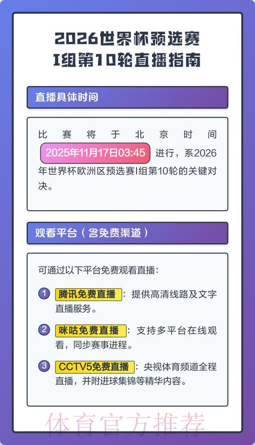 2026年世界杯最新直播渠道汇总查询指南